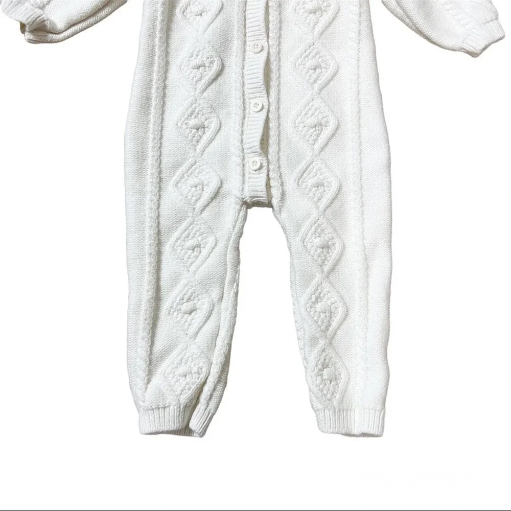 Hope & Henry Organic Cotton Cable Knit One-Piece